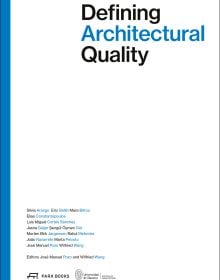 Book cover of Defining Architectural Quality. Published by Park Books.