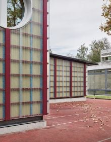 Book cover of Building for Disassembly: Temporary Timber Sports Halls; featuring a large, timber frame for side of building. Published by Park Books.