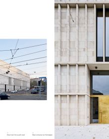 Dark pink cover with David Chipperfield Architects Berlin and the Kunsthaus Zürich in black and white font