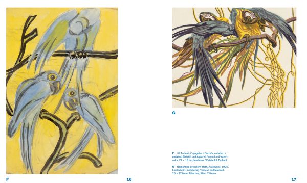 Bold red, black, and white linocut print of street party with bunting and union jack flags with Lill Tschudi in black font on left border