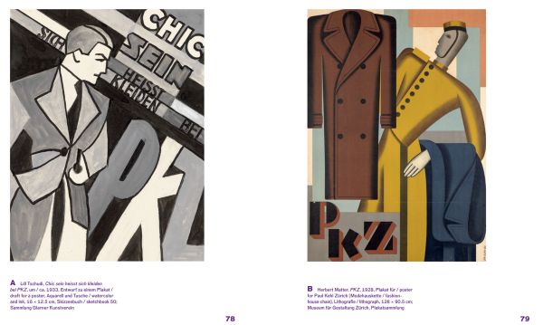 Bold red, black, and white linocut print of street party with bunting and union jack flags with Lill Tschudi in black font on left border