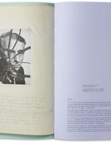 Book cover of Meret Oppenheim Mein Album My Album, featuring the artist and photographer peering through a veil of black lace. Published by Scheidegger & Spiess.