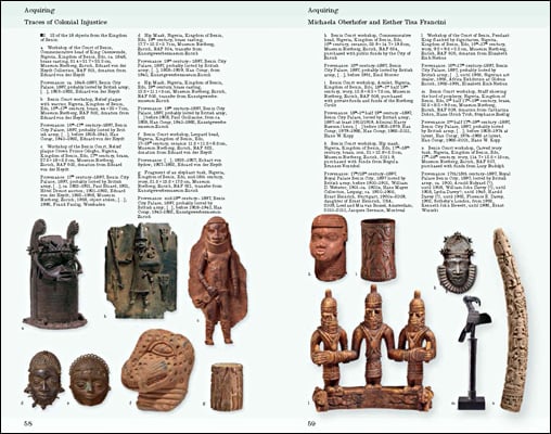 Book cover of Pathways of Art: How Objects Get to the Museum, with a woman sitting at table smoking a cigarette, surrounded by African art. Published by Scheidegger & Spiess.