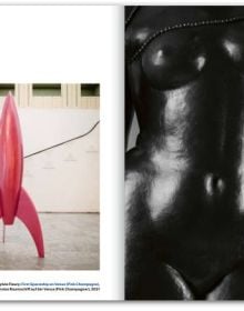 Book cover of Maillol – a Different View, featuring a bold abstract painting, with a black sculpture of female figure in foreground. Published by Scheidegger & Spiess.