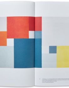 Book cover of Hedi Merten, with an abstract painting of black square on cream canvas. Published by Scheidegger & Spiess.