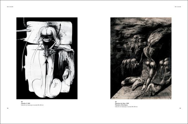 Book cover of HR Giger: The Oeuvre Before Alien 1961–1976, featuring a painting titled Li I, 1974. Published by Scheidegger & Spiess.