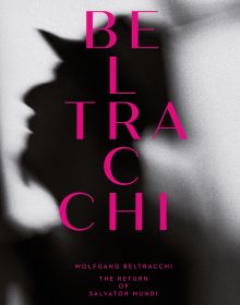 Book cover of Wolfgang Beltracchi, The Return of Salvator Mundi, with silhouette of artist wearing a hat. Published by Scheidegger & Spiess.