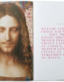 Book cover of Wolfgang Beltracchi, The Return of Salvator Mundi, with silhouette of artist wearing a hat. Published by Scheidegger & Spiess.