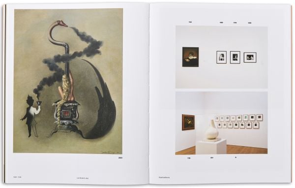 Orange book cover of Surréalisme. Le Grand Jeu, with a red lined swirl. Published by Scheidegger & Spiess.