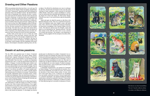 Book cover of HR Giger: The Early Years, with a young Giger playing with a train set. Published by Scheidegger & Spiess.