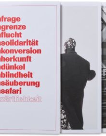 Book cover of Schweizer Grand Award for Design 2024: Paola De Martin, Lucie Meier, Luciano Rigolini, with a figure in long dress and headscarf. Published by Scheidegger & Spiess.