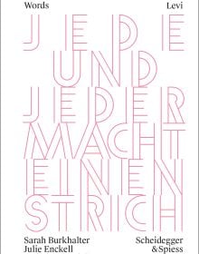 Book cover of Renée Levi: Everyone Draws a line. Published by Scheidegger & Spiess.