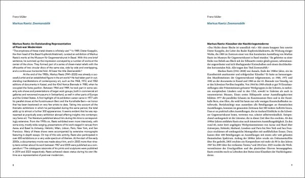 Book cover of Markus Raetz – Zeemansblik: Landmarks of Swiss Art. Published by Scheidegger & Spiess.