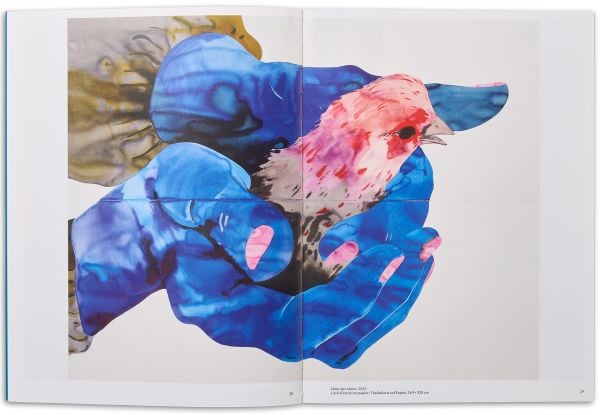 Book cover of Françoise Pétrovitch: De l’Absence, with a figure holding a mobile phone. Published by Scheidegger & Spiess.