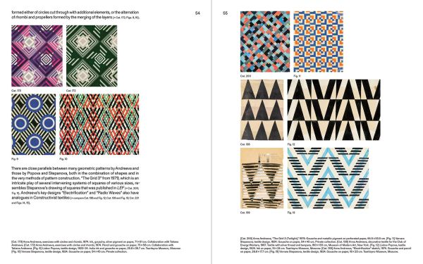 Book cover of Collective Threads: Anna Andreeva at the Red Rose Silk Factory, featuring a black and red floral print. Published by Scheidegger & Spiess.