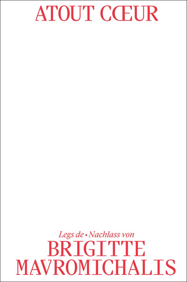 Book cover of Atout Cœur: Legs de Brigitte Mavromichalis. Published by Park Books.