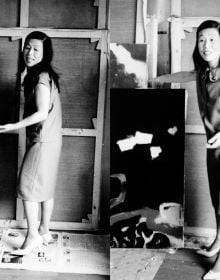 Book cover of Teruko Yokoi: Art in the Making, featuring an abstract painting. Published by Scheidegger & Spiess.