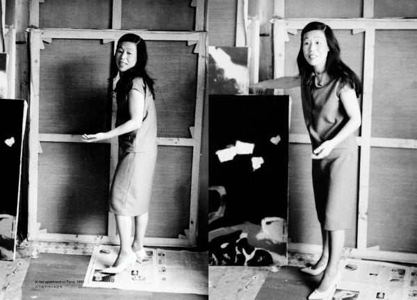 Book cover of Teruko Yokoi: Art in the Making, featuring an abstract painting. Published by Scheidegger & Spiess.