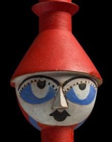 Book cover of King Stag: Carlo Gozzi’s Tragicomedy in a Staging for Marionettes by Sophie Taeuber-Arp, René Morax, and Werner Wolff; featuring a horned beast. Published by Scheidegger & Spiess.