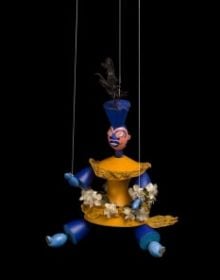 Book cover of King Stag: Carlo Gozzi’s Tragicomedy in a Staging for Marionettes by Sophie Taeuber-Arp, René Morax, and Werner Wolff; featuring a horned beast. Published by Scheidegger & Spiess.