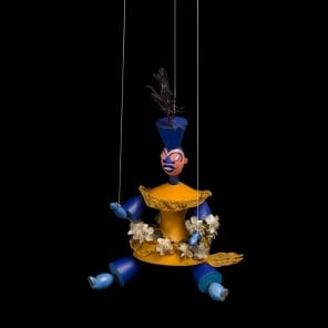 Book cover of King Stag: Carlo Gozzi’s Tragicomedy in a Staging for Marionettes by Sophie Taeuber-Arp, René Morax, and Werner Wolff; featuring a horned beast. Published by Scheidegger & Spiess.