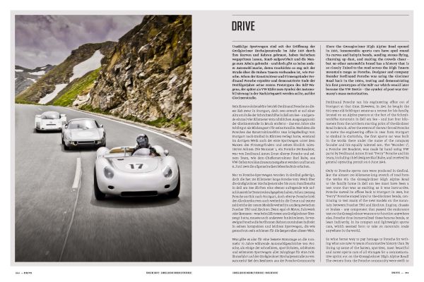 Hairpin bend in road with snow-topped mountains behind, on cover of 'Pass Portrait - Grossglockner, Austria 2504M', by Delius Klasing.
