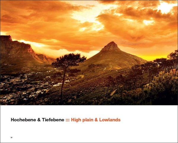 Book cover of Cape Town, City Full of Contrasts, with a mountainous landscape, and seascape below. Published by Delius Klasing Verlag GmbH.