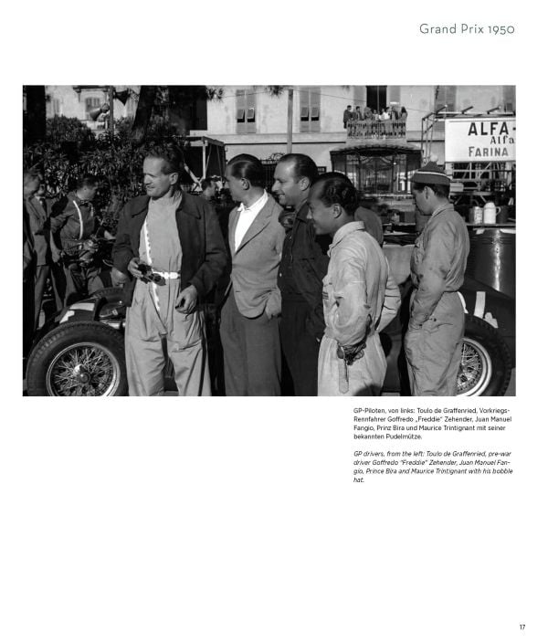 Book cover of Monaco Motor Racing, Edward Quinn. Motorsport 1950 - 1965, featuring Luigi Musso sitting in his Lancia D50, number '24' on nose. Published by Delius Klasing Verlag GmbH.