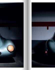 Pale blue Porsche 908/3, number '40' to bonnet with orange arrow, on cover of 'Porsche Legends, The Racing Icons from Zuffenhausen', by Delius Klasing Verlag GmbH.