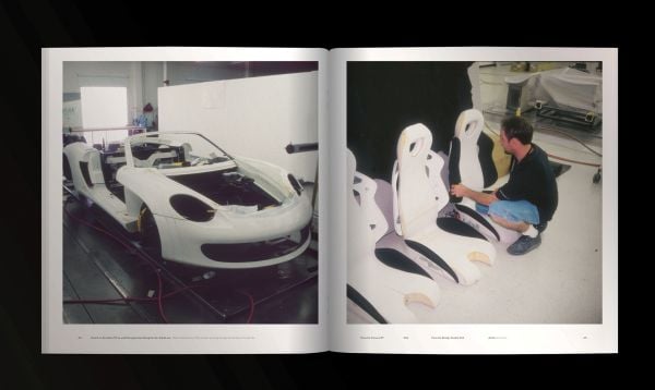 Book cover of Porsche Carrera GT, with a gray sportscar driving on roads around mountainous landscape. Published by Delius Klasing Verlag GmbH.