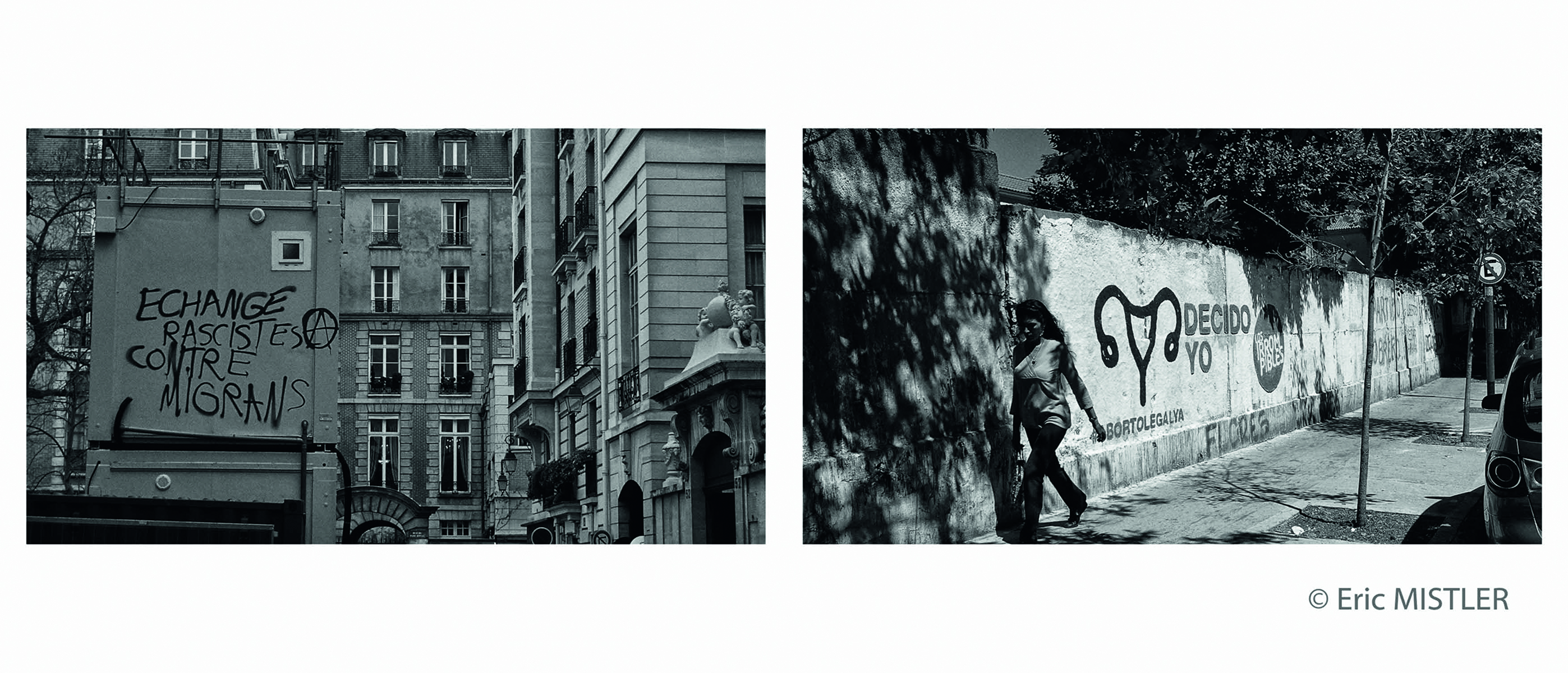 River Seine bridge with couple embracing beneath, PARIS BUENOS AIRES Eric Mistler in white font to centre.