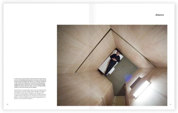Book cover of Dries Verhoeven: In Doubt. Studio Dries Verhoeven 2003-2019; with three bumper cars on a track. Published by Kerber.