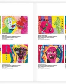 Book cover of Alexandru Radvan: Mythical Flesh, with a sculpture of nude male figure slumped on blue and green landscape. Published by Kerber.