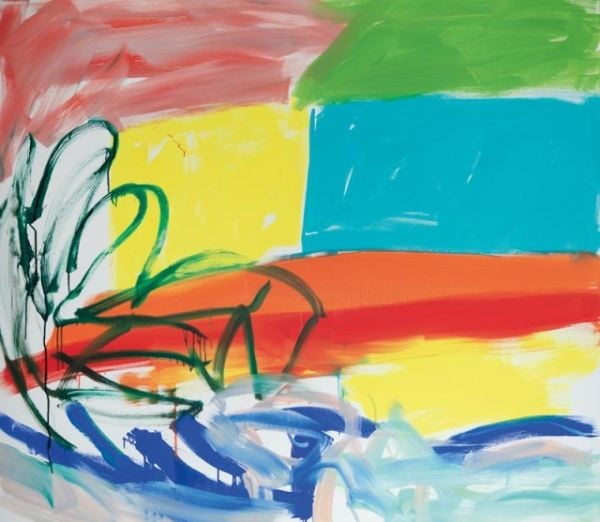Book cover of Daniela Trixl: Master of Reduction; with an abstract painting. Published by Kerber.