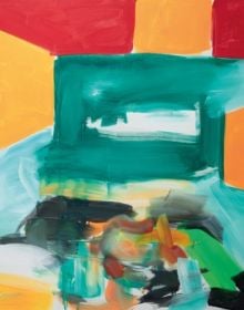 Book cover of Daniela Trixl: Master of Reduction; with an abstract painting. Published by Kerber.
