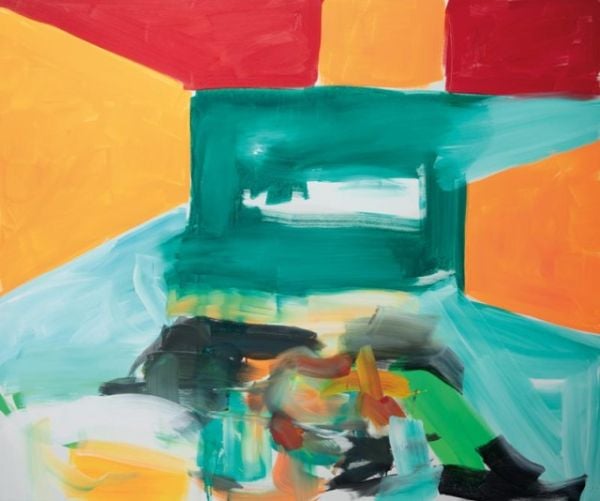 Book cover of Daniela Trixl: Master of Reduction; with an abstract painting. Published by Kerber.