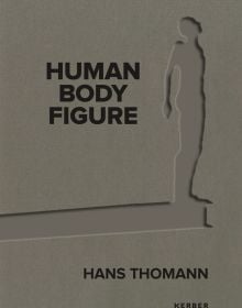 Stencil of human figure standing on end of plank surface, on khaki cover, 'HUMAN BODY FIGURE', in black font to upper left.