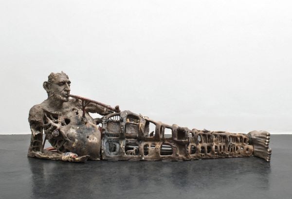 Book cover of Pawe? Althamer: Lovis-Corinth-Preis 2022, featuring a cream glazed sculpture of head with blue drawings to face. Published by Kerber.