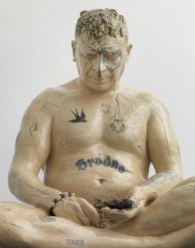 Book cover of Pawe? Althamer: Lovis-Corinth-Preis 2022, featuring a cream glazed sculpture of head with blue drawings to face. Published by Kerber.