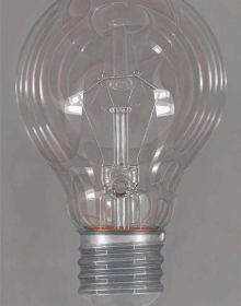 Book cover of René Wirths: ZEUG, with four photographs featuring a green straw in a glass, a bicycle wheel, and a light bulb, Published by Kerber.