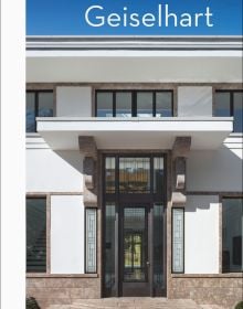 Book cover of Geiselhart, with a façade of luxury villa with large glass panel door. Published by Kerber.