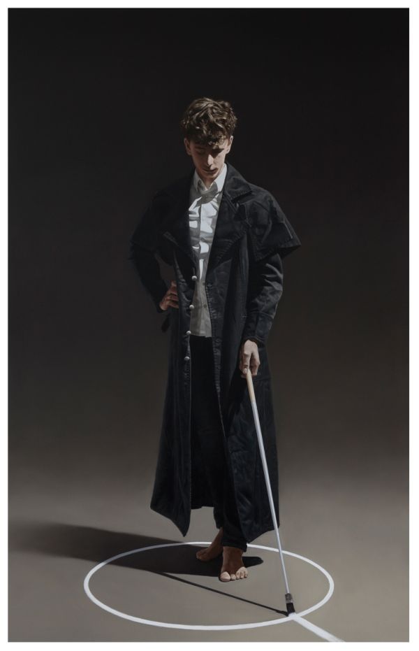 Book cover of Wolfgang Kessler, Paintings. Catalogue Raisonné 2013–2022, with a painting of young girl with metallic sheet draped over head. Published by Kerber.