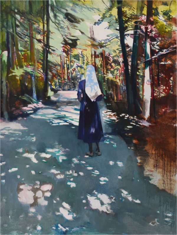 Book cover of Gisela Krohn, Inner Circle, with highlighted green leaves in front of dark forest. Published by Kerber.