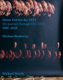 Duplicated heads and hands of two males, on black cover 'Michael Wesely and Michael Biedowicz', by Kerber.