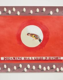 Book cover of The Struggle of Memory, Works from the Deutsche Bank Collection, with artist standing in front of large painting with curved road. Published by Kerber.