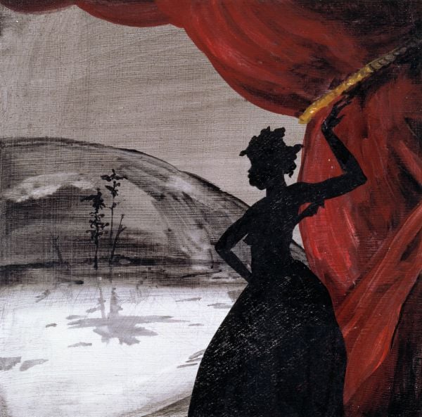 Book cover of The Struggle of Memory, Works from the Deutsche Bank Collection, with artist standing in front of large painting with curved road. Published by Kerber.