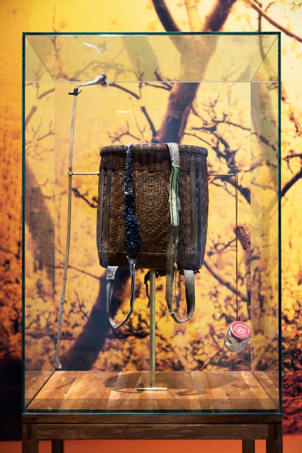 Book cover of Maximilian Prüfer, Sparrow War, with a person walking away from camera through blossom trees. Published by Kerber.