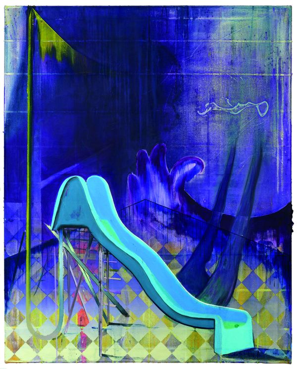 Book cover of Christian Hellmich: Tivoli, featuring an abstract painting of architectural structure. Published by Kerber.