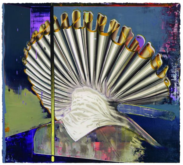 Book cover of Christian Hellmich: Tivoli, featuring an abstract painting of architectural structure. Published by Kerber.