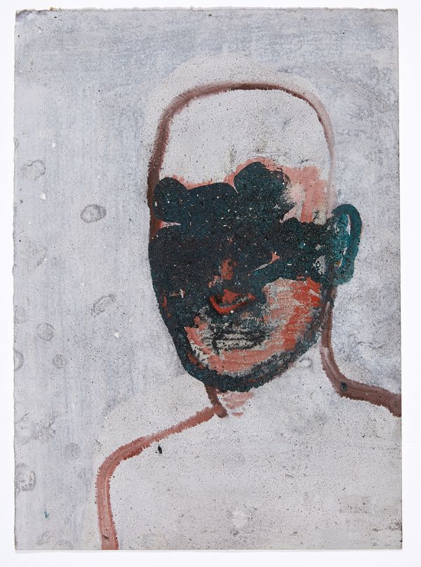 Book cover of 100+ : Friedrich Einhoff, with a line drawn figure wearing blue sleeveless top. Published by Kerber.